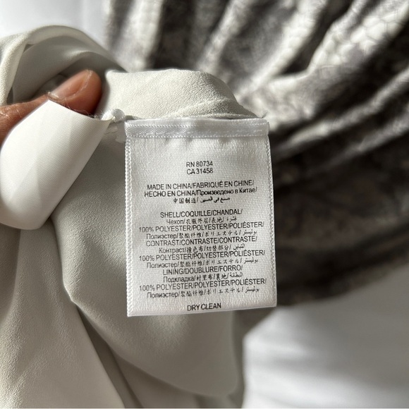 BCBGMaxAzria Women's Amber Column Ebony Blue Combo Strapless Maxi Gown Size 2 - Picture 6 of 9